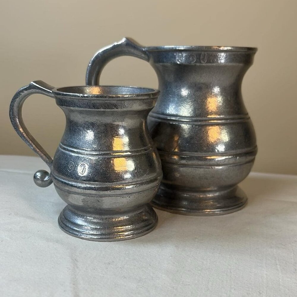 Vintage Wilton Armetale Tavern Mug Set of 2 Tavern Pub Renaissance Mancave Gift